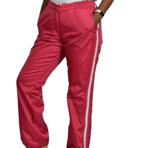 Le Caf Insulated Pants Pink Ski Hiking  Snow Track Y2K Elastic Drawstring Small